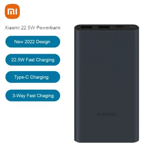 Xiaomi Mi 10000mah 22.5w Power Bank USB-C Two-Way Fast Charging Powerbank Portable Charger