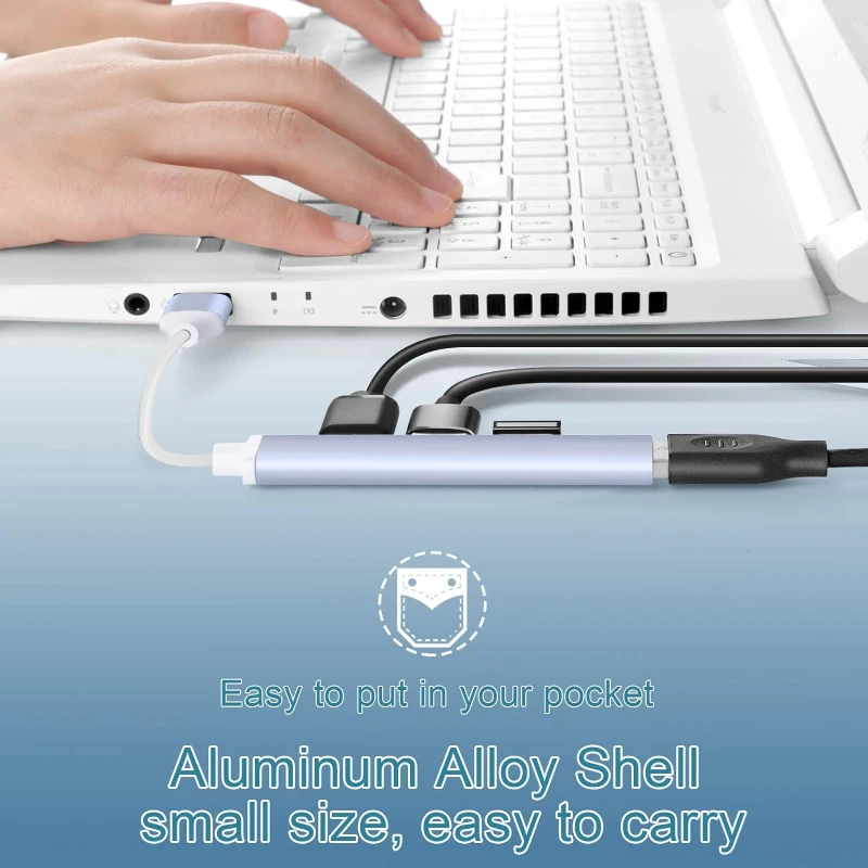 Speedx 4 Port USB Hub 3.0 Aluminium Alloy Ultra Slim - Image 4