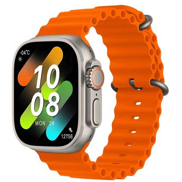 Hk8 Pro Max 2.12 Inch Amoled Screen Smart Watch Ultra 49mm Men Series 8 Nfc Wireless Charging Sports Watch With Wear Fit Pro App Orange