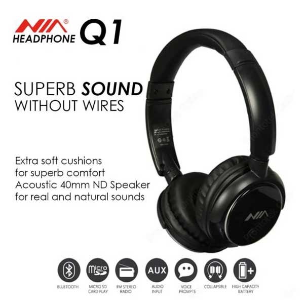 Nia Q1 Bluetooth Wireless Headphone
